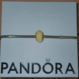 Charm Pandora Murano Sfaccettato Giallo Originale