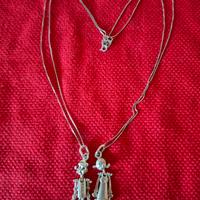 Braccio di ferro+Olivia e catenine ag 925 