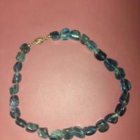 Collana pietre vere blu/verdi( fluorite)