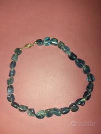 Collana pietre vere blu/verdi( fluorite)
