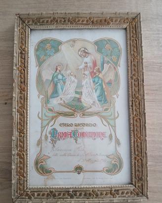 ANTICO SANTINO e CORNICE ORIGINALE, RICORDO PRIMA