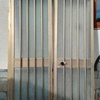 Porta alluminio vetro due battenti