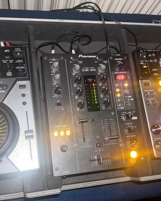 Consolle DJ Pioneer (2x CDJ-400 + Mixer DJM-400) 