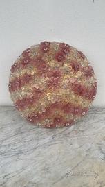 Plafoniera foglie Murano colorate