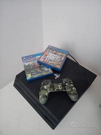 playstation 4 pro + 1 joystick e 2 giochi