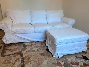 Fodere originali IKEA EKTORP 3 posti + pouf bianch
