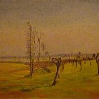 Quadro 'Filari di gelsi' di Fulvio Comi