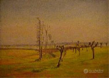 Quadro 'Filari di gelsi' di Fulvio Comi