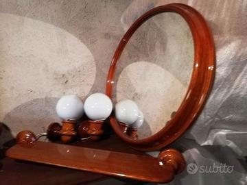 set BAGNO in legno originale anni '70