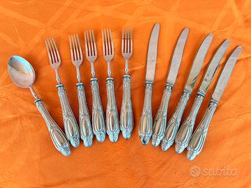 Posate da dolce vintage lega argento 800