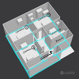 Ampio trilocale con ingresso indipendente