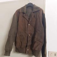 Giacca vintage da uomo pelle e lana.