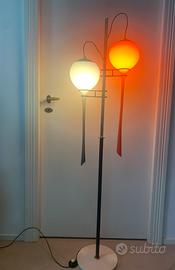 Lampada Stilnovo anni 50 ottone vetro marmo