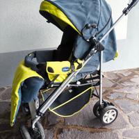 passeggino e ovetto chicco grigio e verde 0 mesi