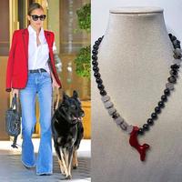 Collana con ciondolo in corallo rosso ✨