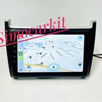 Autoradio 9'' Carplay Android 13 4+64Gb Per Polo