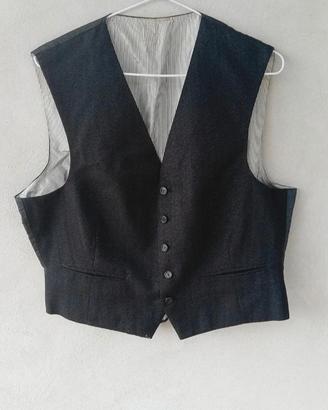 Gilet panciotto uomo sartoriale, tg L, nero