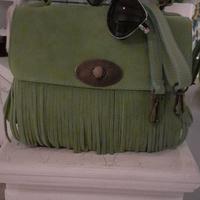 Borsa nuova in vera pelle scamosciata 