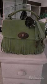 Borsa nuova in vera pelle scamosciata 