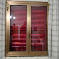 Finestra in alluminio e persiana ferro 155 x 130