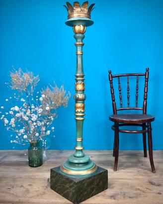 TORCERA CANDELIERE CANDELABRO DA TERRA INIZI 800