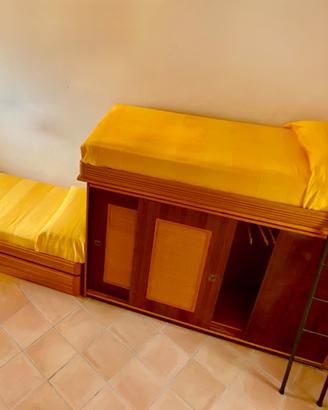 Camera completa originale Rattan Wood arancione