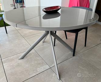 Tavolo grigio rotondo 120 allungabile 180