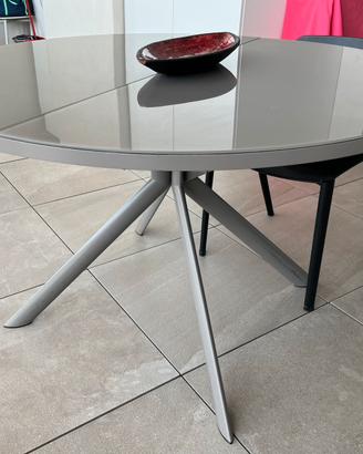 Tavolo grigio rotondo 120 allungabile 180