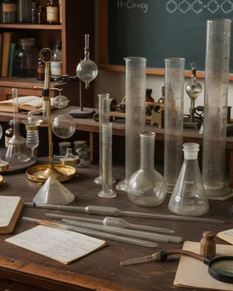 Alambicchi e provette anni 70