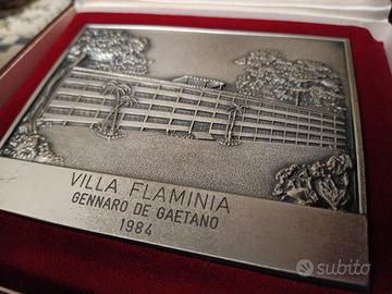 TARGA RICORDO DI VILLA FLAMINIA ROMA 1984