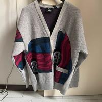 Cardigan Parra 'No parking' grigio taglia M