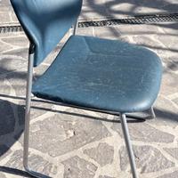 Sedie pelle blu