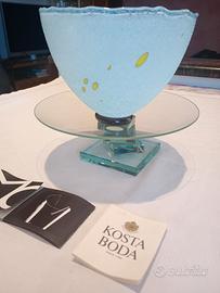 Coppa in vetro firmata Kosta Boda Bertil Vallien