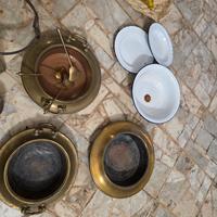 bracere ,treppiedi,palettine ottone