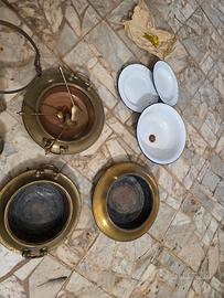 bracere ,treppiedi,palettine ottone