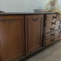 Credenza lunga in legno
