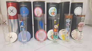 Bicchieri alti da birra Ritzenhoff dipinti a mano