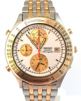 Orologio Seiko chrono alarm vintage in acciaio