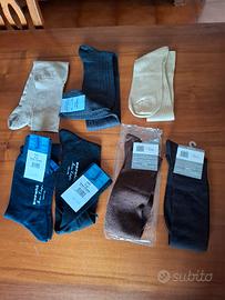 7 paia calzini lunghi da uomo 41-42-43 misto lana