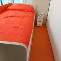 letto a castello con terzo letto più armadio