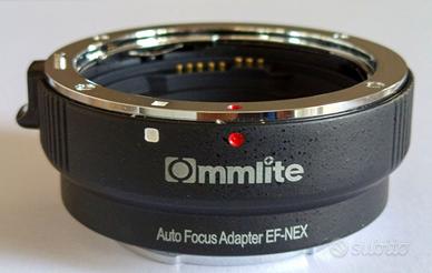 Adattatore per obiettivi Canon EF su Sony E