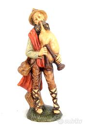 Presepe 20 cm suonatore con cornamusa CARTAPESTA