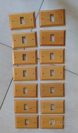 14 Placche Interruttori in Legno Artigianali