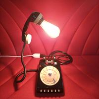 lampada telefono centralino vintage anni 70 nero