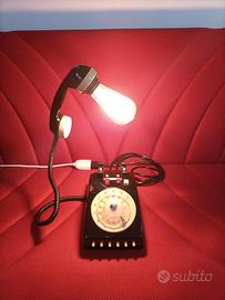 lampada telefono centralino vintage anni 70 nero