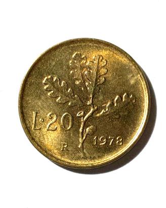 MONETA RARA 20 Lire Ramo Di Quercia Anno 1978 -RI