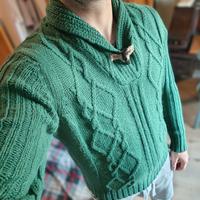 maglione uomo verde bosco 