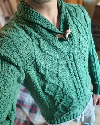 maglione uomo verde bosco 