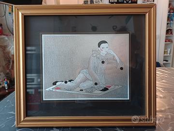 quadro pierrot anni 80