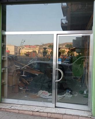 Infisso in alluminio acciao spazzolato